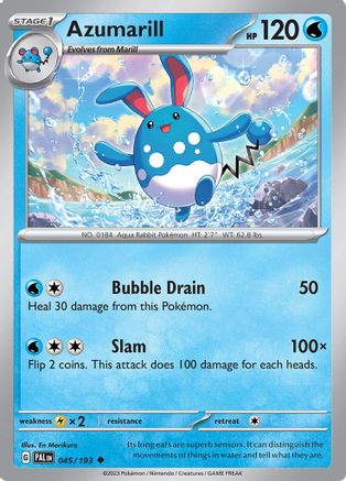 Azumarill 045/193 - Reverse Holofoil Paldea Evolved