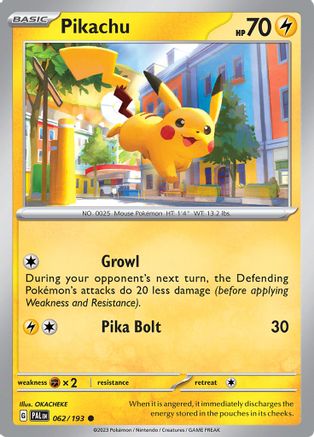 Pikachu 062/193 SV02 Paldea Evolved