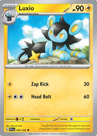 Luxio 070/193 - Reverse Holofoil Paldea Evolved