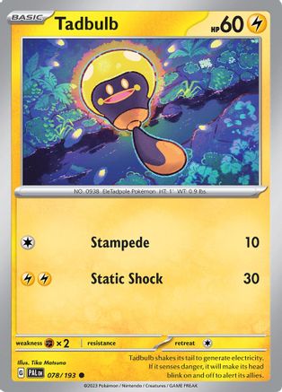 Tadbulb 078/193 - Reverse Holofoil Paldea Evolved