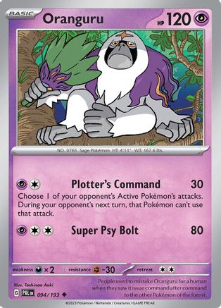 Oranguru 094/193 - Reverse Holofoil SV02 Paldea Evolved