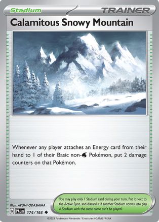 Calamitous Snowy Mountain 174/193 - Reverse Holofoil Paldea Evolved
