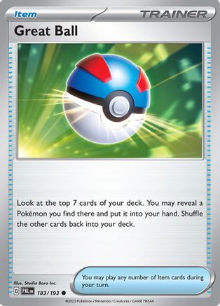 Great Ball 183/193 - Reverse Holofoil Paldea Evolved