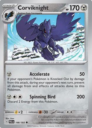 Corviknight 148/193 - Reverse Holofoil Paldea Evolved