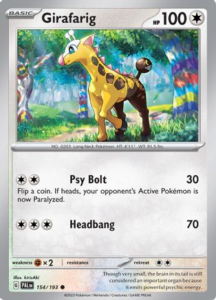 Girafarig 154/193 - Reverse Holofoil SV02 Paldea Evolved