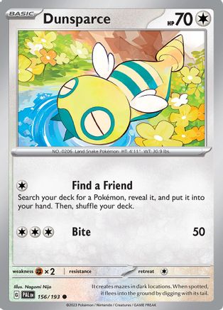 Dunsparce 156/193 - Reverse Holofoil SV02 Paldea Evolved