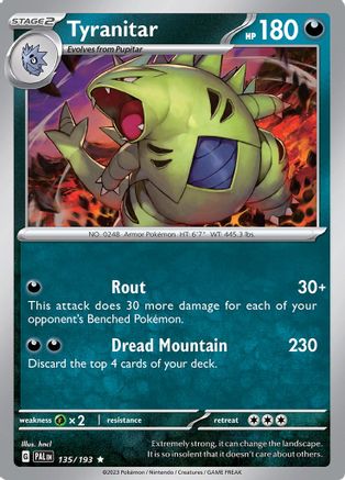 Tyranitar 135/193 - Reverse Holofoil SV02 Paldea Evolved