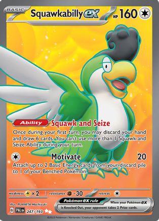 Squawkabilly ex 247/193 - Holofoil SV02 Paldea Evolved