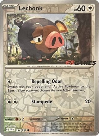 Lechonk (EB Games Promo) 154/198 - Reverse Holofoil Miscellaneous Cards & Products