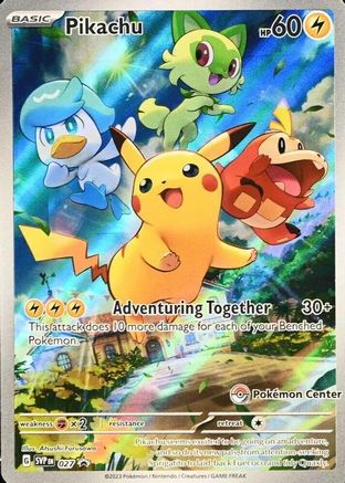 Pikachu (Pokemon Center Exclusive) 027 - Holofoil SV Scarlet & Violet Promo Cards