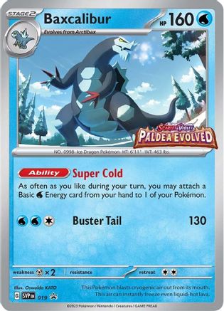 Baxcalibur (Prerelease) 019 - Holofoil SV Scarlet & Violet Promo Cards