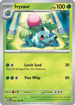 Ivysaur 002/165 Scarlet & Violet 151 - Uncommon