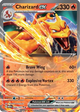Charizard ex 006/165 - Holofoil Scarlet & Violet 151 - Double Rare