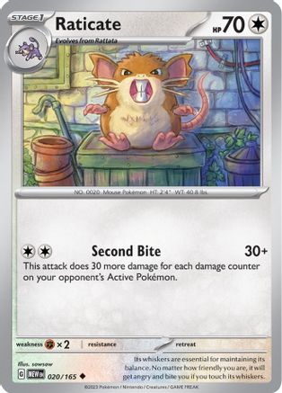Raticate 020/165 Scarlet & Violet 151 - Uncommon