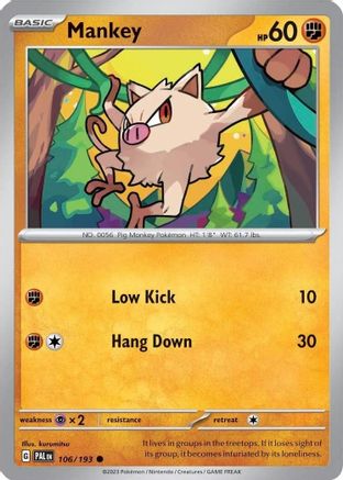 Mankey (Cosmos Holo) 106/193 - Holofoil Miscellaneous Cards & Products