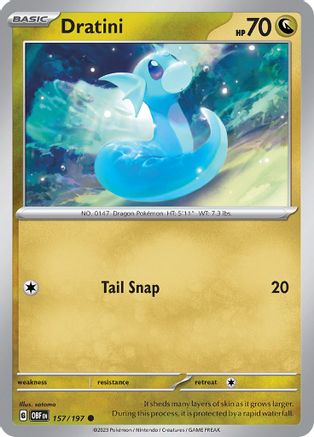 Dratini 157/197 - Reverse Holofoil SV03 Obsidian Flames