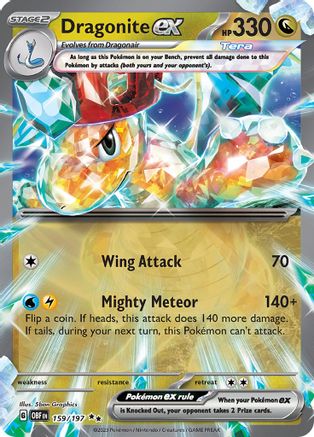 Dragonite ex 159/197 - Holofoil Obsidian Flames