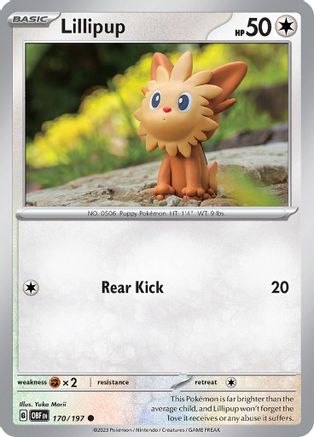 Lillipup 170/197 - Reverse Holofoil Obsidian Flames
