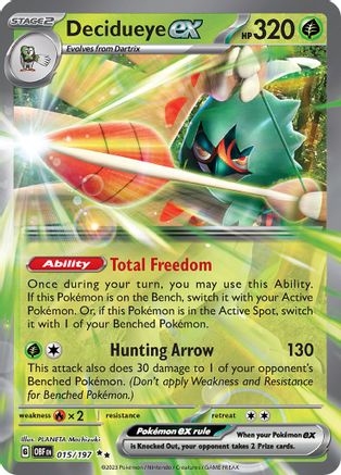 Decidueye ex 015/197 - Holofoil SV03 Obsidian Flames