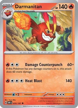 Darmanitan 035/197 - Reverse Holofoil Obsidian Flames