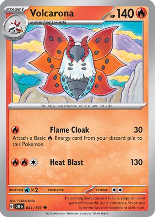 Volcarona 041/197 - Reverse Holofoil Obsidian Flames