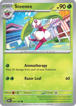 Steenee 017/197 - Reverse Holofoil SV03 Obsidian Flames