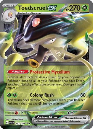 Toedscruel ex 022/197 - Holofoil Obsidian Flames