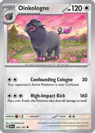 Oinkologne 183/197 - Reverse Holofoil Obsidian Flames