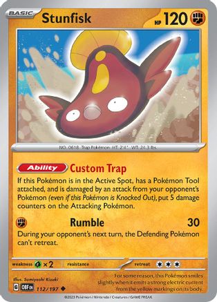 Stunfisk 112/197 - Reverse Holofoil SV03 Obsidian Flames