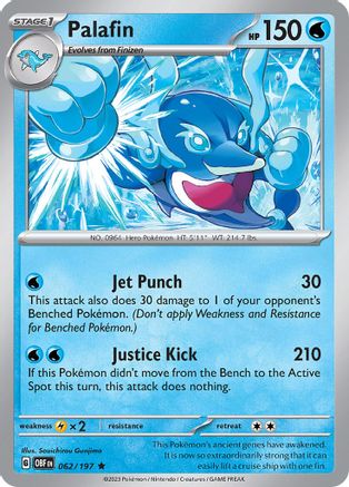 Palafin 062/197 - Reverse Holofoil Obsidian Flames