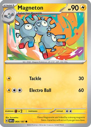 Magneton 064/197 - Reverse Holofoil SV03 Obsidian Flames