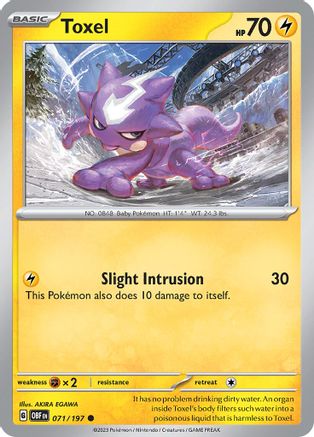 Toxel 071/197 Obsidian Flames