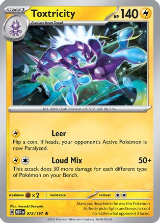 Toxtricity 072/197 - Holofoil Obsidian Flames