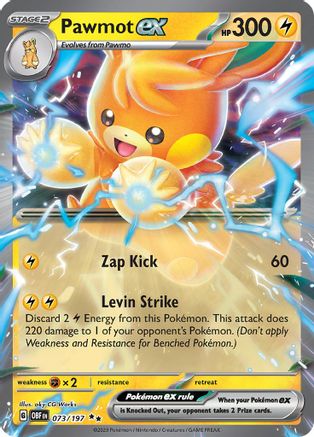 Pawmot ex 073/197 - Holofoil Obsidian Flames