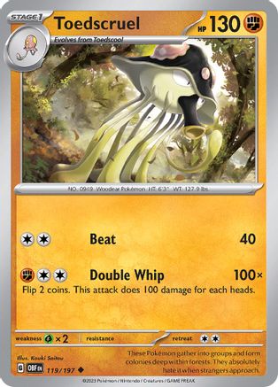 Toedscruel 119/197 SV03 Obsidian Flames