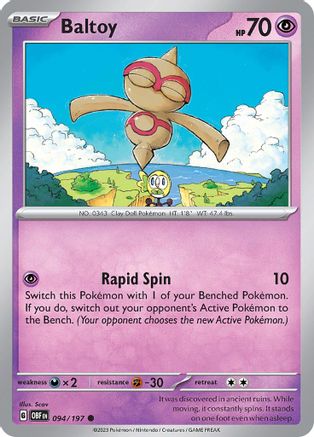 Baltoy 094/197 Obsidian Flames