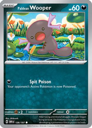Paldean Wooper 126/197 - Reverse Holofoil Obsidian Flames