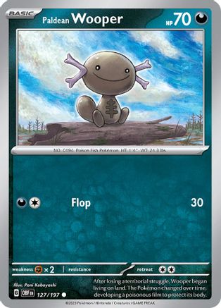 Paldean Wooper 127/197 - Reverse Holofoil Obsidian Flames