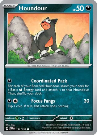 Houndour 131/197 Obsidian Flames