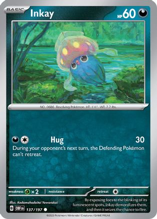 Inkay 137/197 - Reverse Holofoil Obsidian Flames