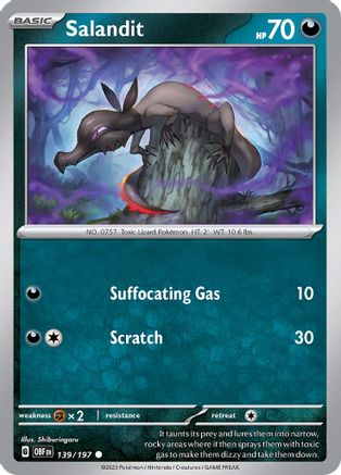 Salandit 139/197 Obsidian Flames