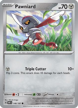 Pawniard 148/197 - Reverse Holofoil Obsidian Flames