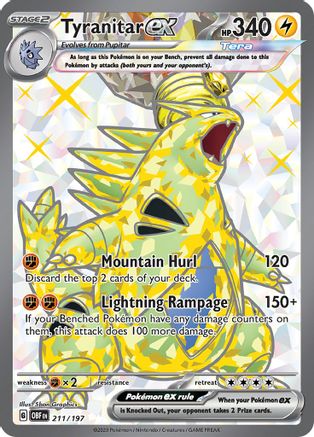 Tyranitar ex 211/197 - Holofoil Obsidian Flames