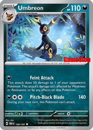 Umbreon (GameStop Exclusive) 130/197 - Reverse Holofoil Miscellaneous Cards & Products