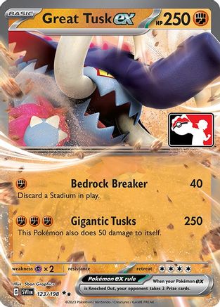 Great Tusk ex 123 - Holofoil Prize Pack Series Cards