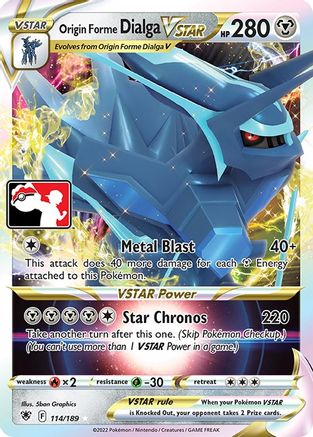 Origin Forme Dialga VSTAR 114/189 - Holofoil Prize Pack Series Cards