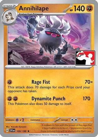 Annihilape 109 Prize Pack Series Cards