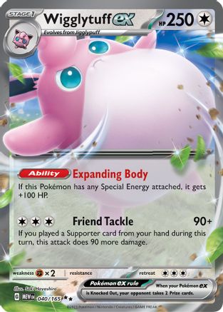 Wigglytuff ex 040/165 - Holofoil Scarlet & Violet 151 - Double Rare