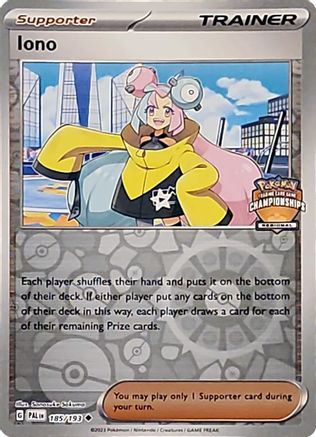 Iono (Regional Championships) 185/193 - Reverse Holofoil League & Championship Cards