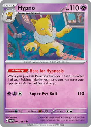 Hypno 097/165 Scarlet & Violet 151 - Uncommon